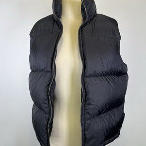 Polo Jeans Ralph Lauren Black Puffer Down Feather Vest Women’s Medium Preppy